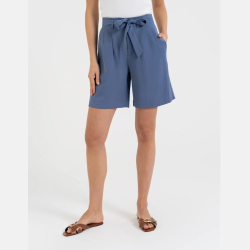 SPODENKI DAMSKIE Z WYSOKIM STANEM, WISKOZA, SZERSZE, ELEGANCKIE MORAJ NIEBIESKIE